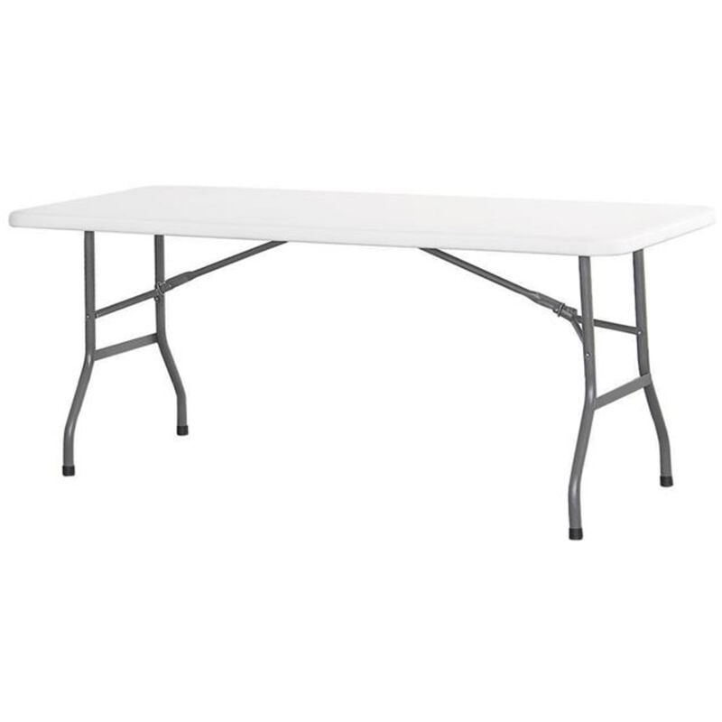 Table traiteur pliante blanche 180x74cm jusqu'à 150kg Hendi 810897