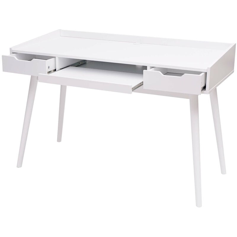 Nova - Bureau HWC-A70b, table pour ordinateur, mdf 120x55cm - blanc