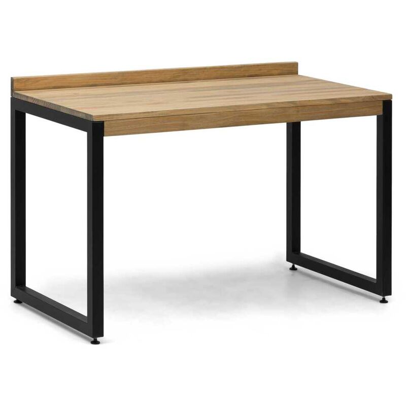 Table de bureau Eco-line en style industriel vintage. Pieds noir. 118X60x75cm. Bois massif de pin finition vieillie. BOX FURNITURE.