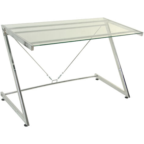 Table de bureau en métal/verre8Mm 124X60X76 Cm