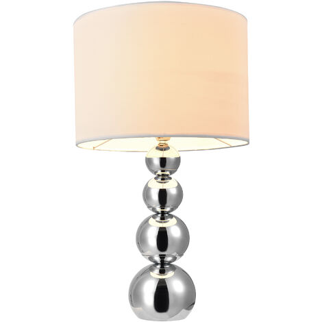 Lampe de chevet Aigostar - Lampe de table, chevet, bureau avec base  céramique et abat-jour tissu. Douille E14. Écologique, moderne et vintage.