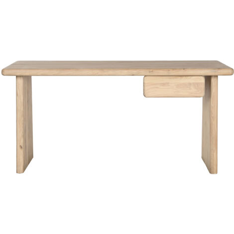 Table de bureau, meuble du bureau en bois de manguier coloris naturel - longueur 160 x profondeur 60 x Hauteur 77 cm