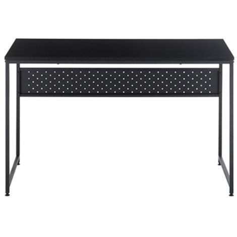 Table de bureau / pieds en métal coloris noir - Longueur 120 x Hauteur 74 x Profondeur 60 cm -PEGANE-