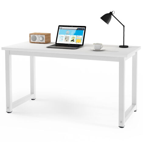 Table de bureau, Table de travail, Table d'ordianateur pour bureau, chambre, blanche - Blanc