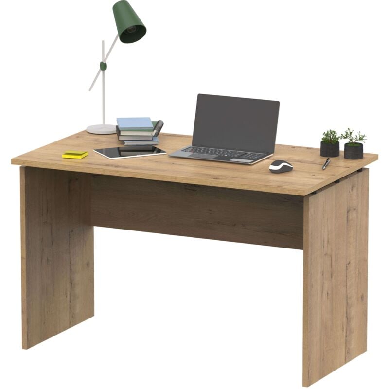 Miroytengo - Table de bureau Teide moderne Oak Gold Color Gold 120cm
