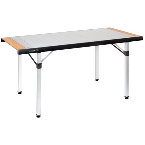 Table de camping 146x70 bois aluminium pliante Quadra Tropic 6 Brunner
