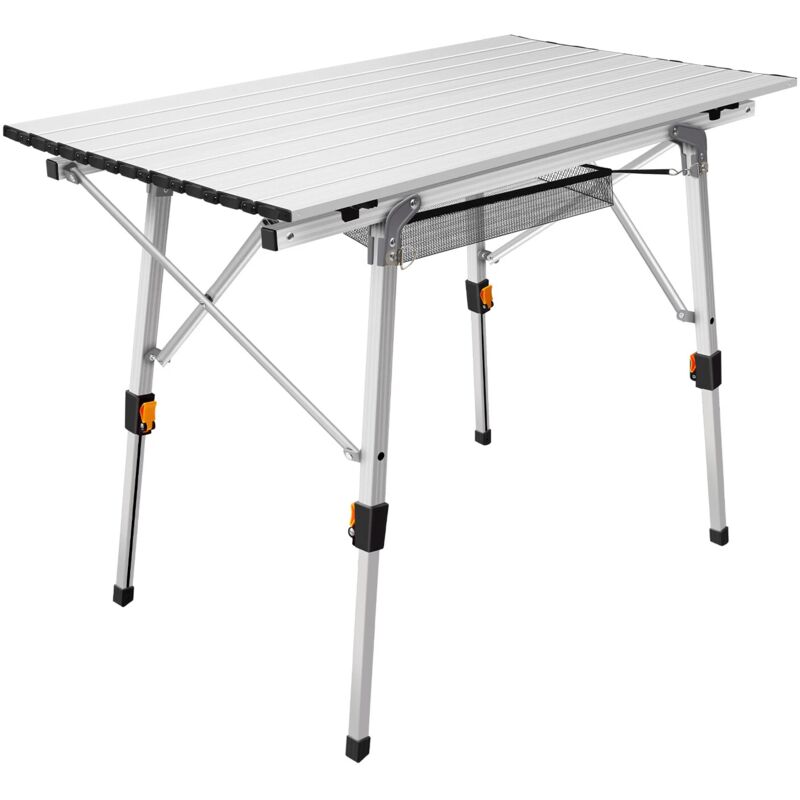 Table de camping en aluminium Table pliante à roulettes Table de jardin pliante Camping 3ft