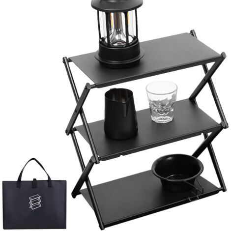 Table de camping étagères pliantes Étagère de rangement de