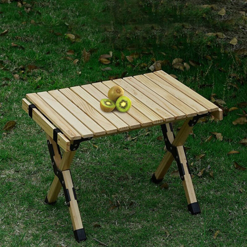 Table de camping jardin 6060cm pique-nique pliante en bois table de pique-nique pliable