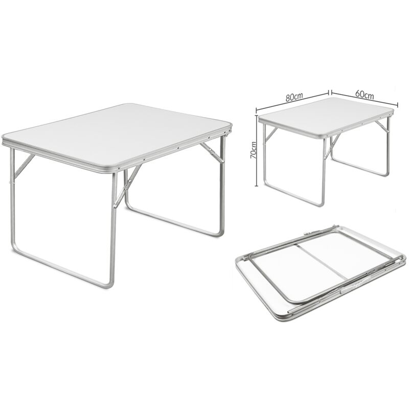 Table de camping pliante 80 x 60 x 70 cm - Deuba