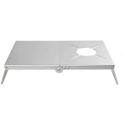 Table de camping pliable et légère avec protection thermique pour réchaud à un seul brûleur
