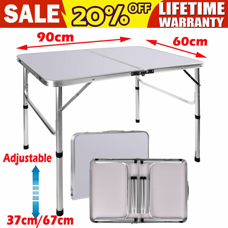 Dayplus - Table de camping pliante de 3 pieds en aluminium pique - nique table de barbecue de fête réglable portable