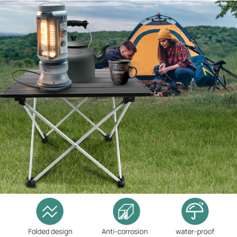 Table de camping pliante en aluminium avec cadre léger Table de plage pour pique-nique en plein air