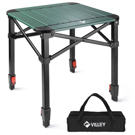 Table Camping Pliante Bestpriceparts : Plateau Noir Aluminium + Sac