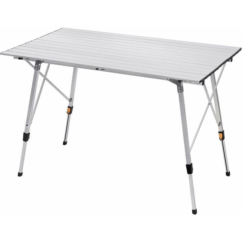 Table de Camping Pliante en Aluminium,Table de Voyage réglable en Hauteur 120x68,5cm
