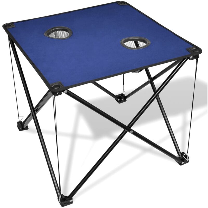 Vidaxl - Table de camping pliante bleue