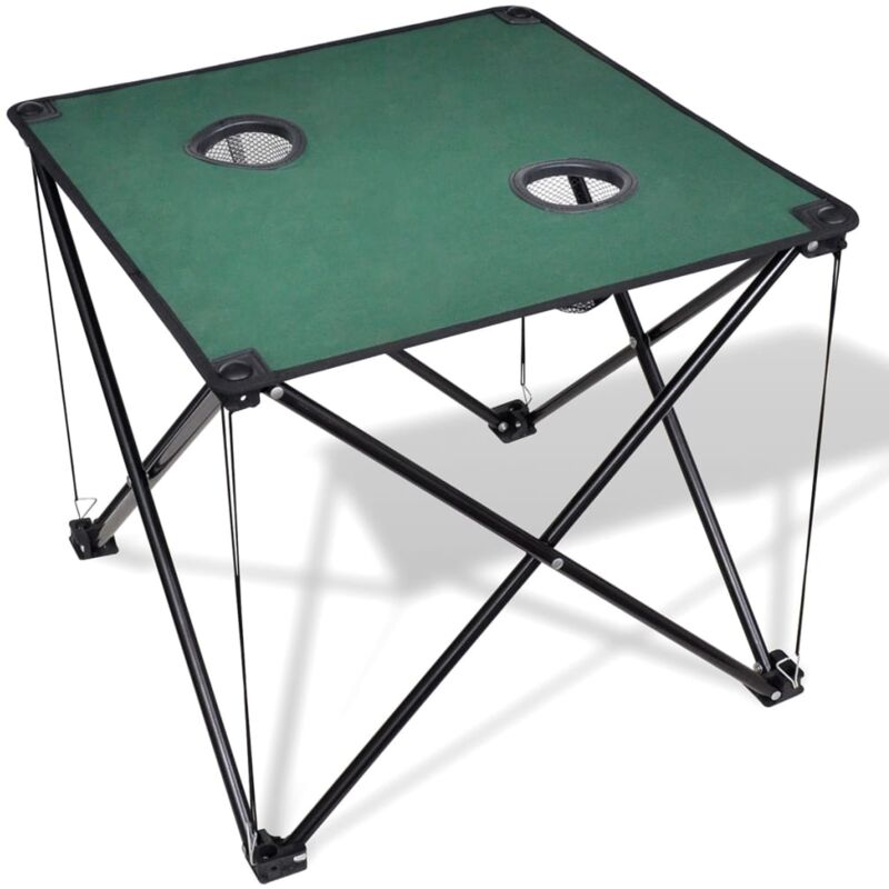 Table de camping pliante vert foncé vidaXL