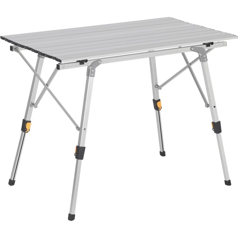 Table de Camping Pliante Pliable en Aluminum Table de randonnée Voyage Réglable en Hauteur 90x52.2X (45-72) cm