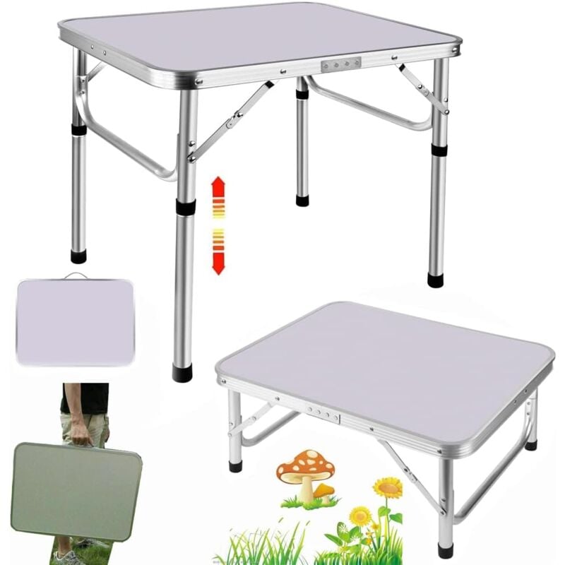 Table de camping pliante, portable, pliable, tables de pique-nique pour l'intérieur et l'extérieur, jardin, balcon, marché, cuisine, table de