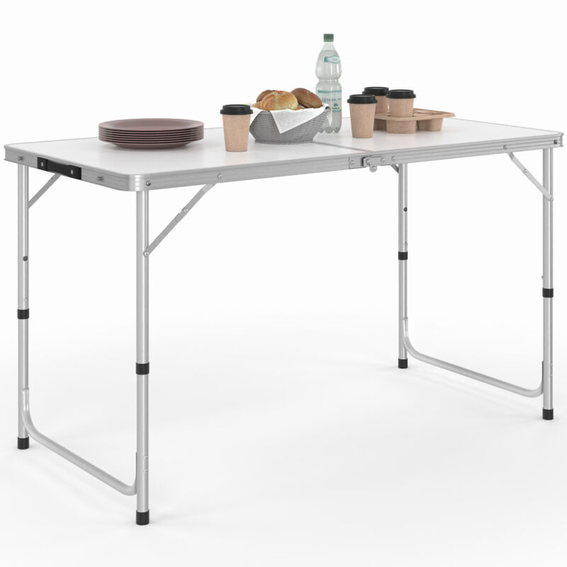 Table de camping pliante réglable en hauteur 120 cm