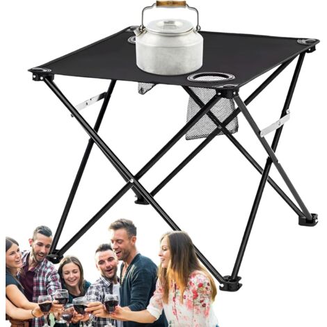Table de Camping Pliante,Table de Plage Étanche avec 2