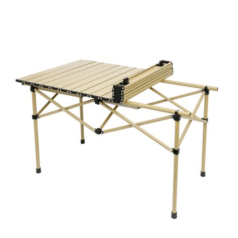 VICMHUANG Table de Camping Portable en Plein air Pliantes 120x55x50cm