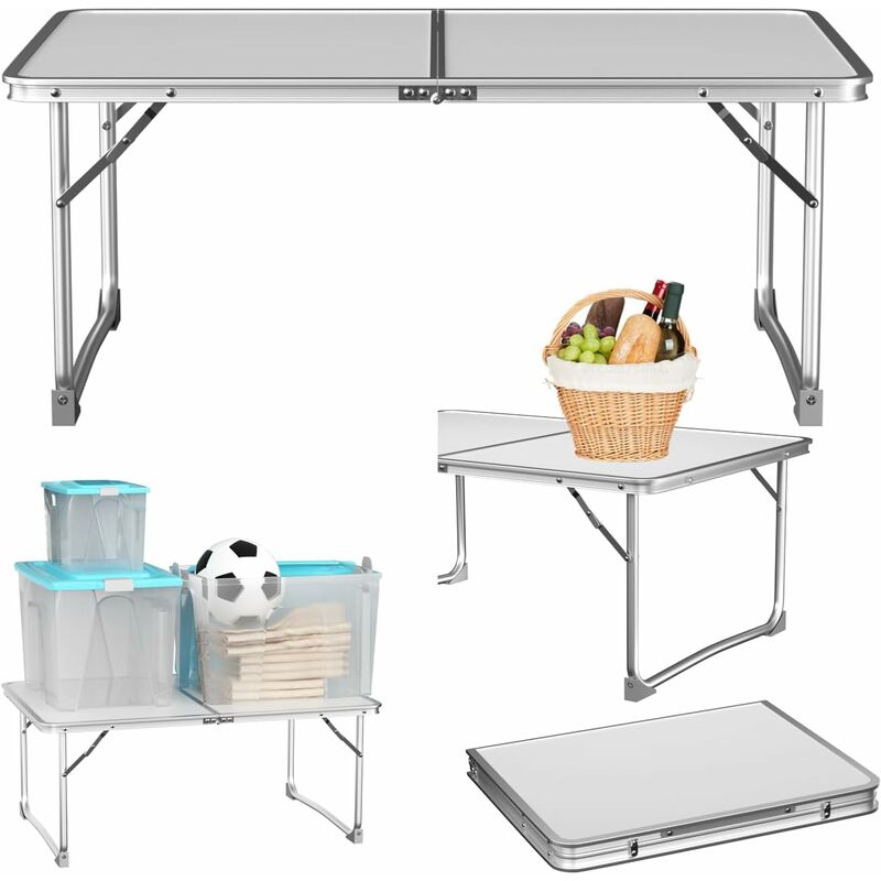 Table de camping portable table pliante en Aluminium Ultra léger table pliante pour camping pique-nique Cuisson Jardin randonnée, 60x40x26cm