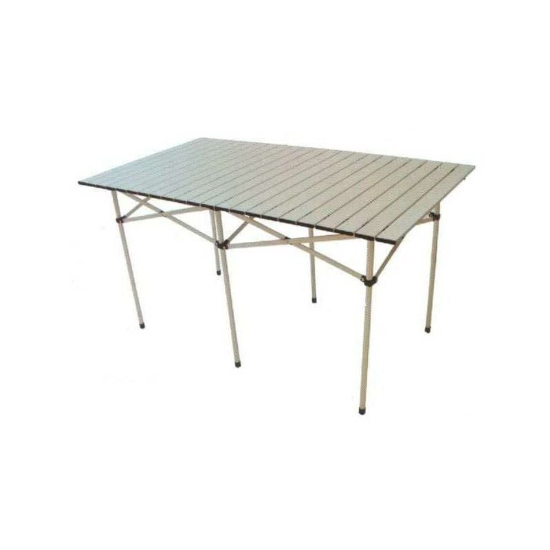 Table de camping rectangulaire en aluminium 140X70 Vette 05703