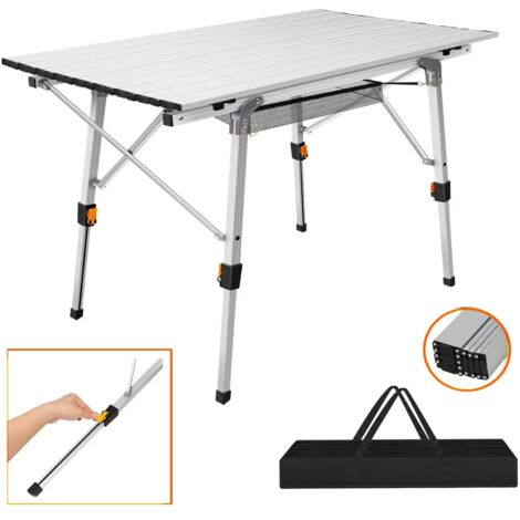 Table de camping Table pliante en aluminium Table de jardin Table pliante 45-68Hauteur