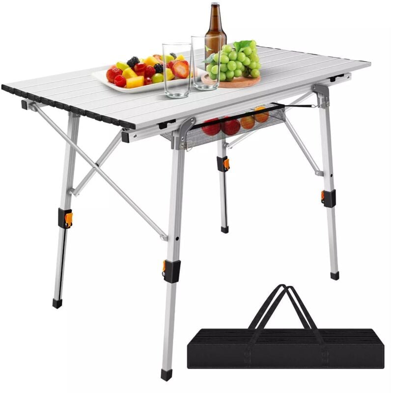 Table de camping Table pliante Table multifonctionnelle avec poignée de transport Voyage valise 3FT 90CM