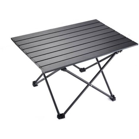 Table de Camping,Pliante Table Alliage d'aluminium Ultra-légère Portable avec Sac de Transport,pour l'extérieur,Le Camping,Les Pique-niques,la Randonnée,la Pêche (69x47x42cm)