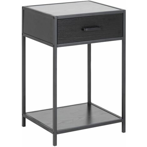 Table de chevet 1 étagère et 1 tiroir design industriel SIREINE