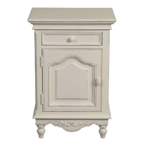Table de chevet 1 porte charnière gauche - MDF - Blanc - Interior's
