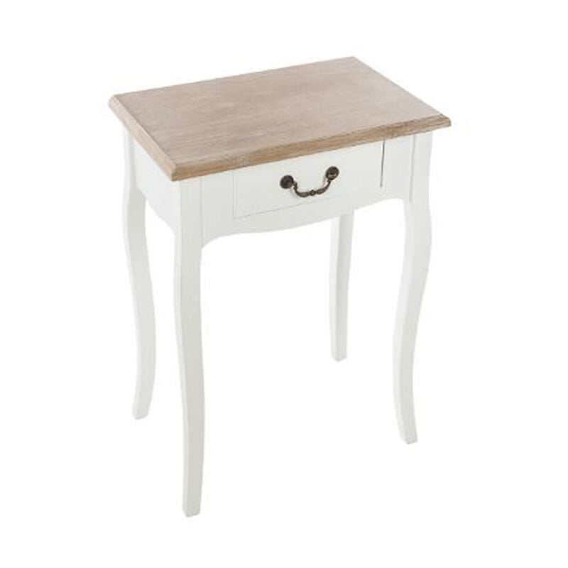 Table de Chevet 1 Tiroir 'Chrysa' 65cm Naturel