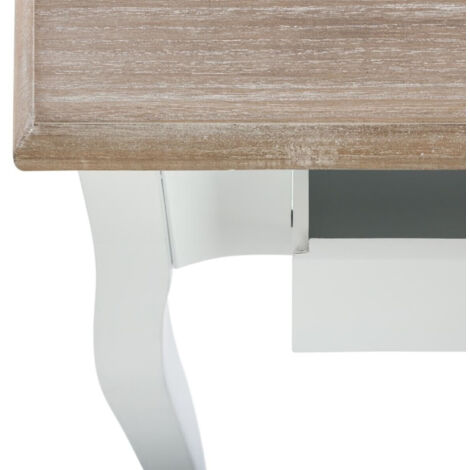 Table de chevet 1 tiroir "Chrysta" Atmosphera - Couleur: Blanc
