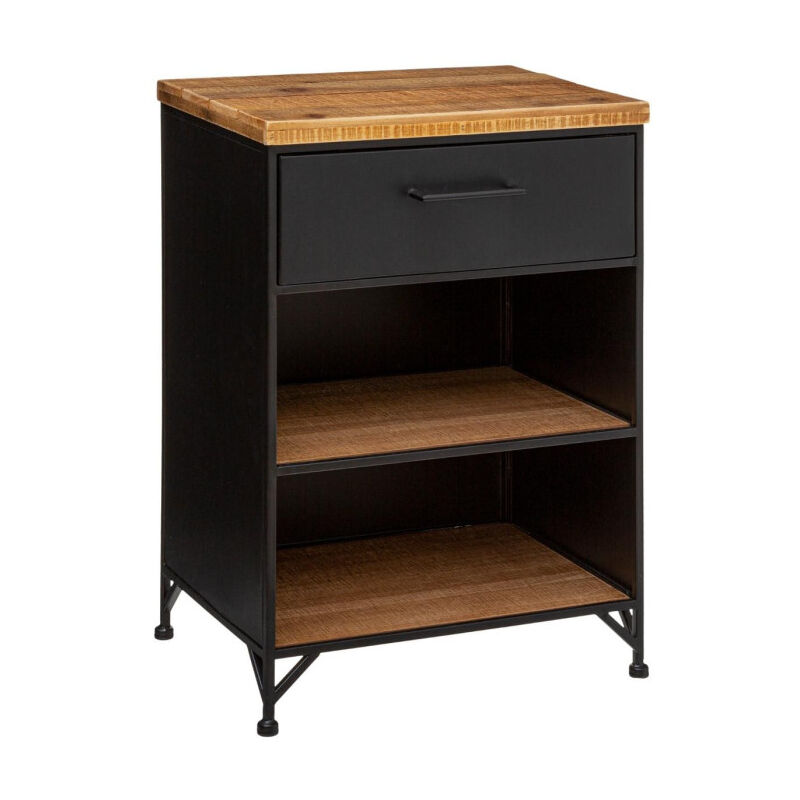 Table de Chevet 1 Tiroir 'Cierna' 63cm Noir