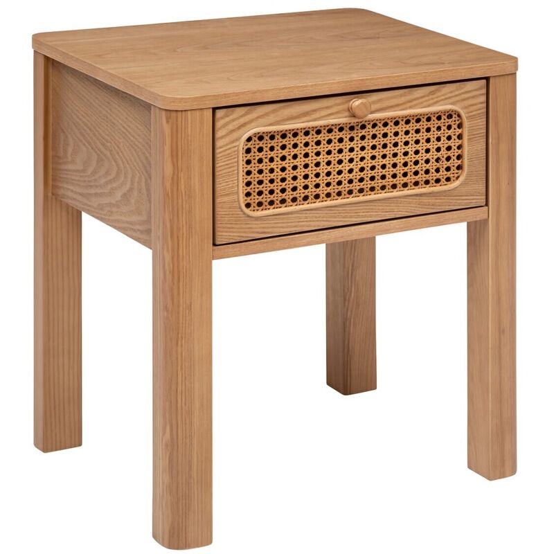 Atmosphera - Tables de chevet Tiria en placage frêne 1 tiroir H52,5cm créateur d'intérieur
