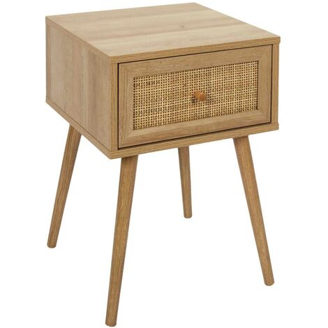 Table de chevet 1 tiroir en cannage BALI