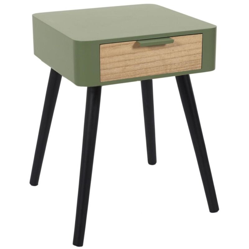 Table de chevet 1 tiroir vert kaki Table de chevet 1 tiroir vert kaki