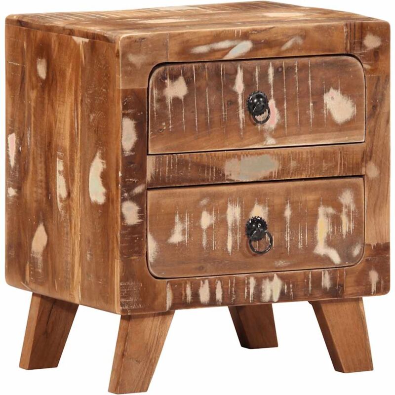 Table de chevet 40x32x46 cm bois massif de récupération - Vidaxl