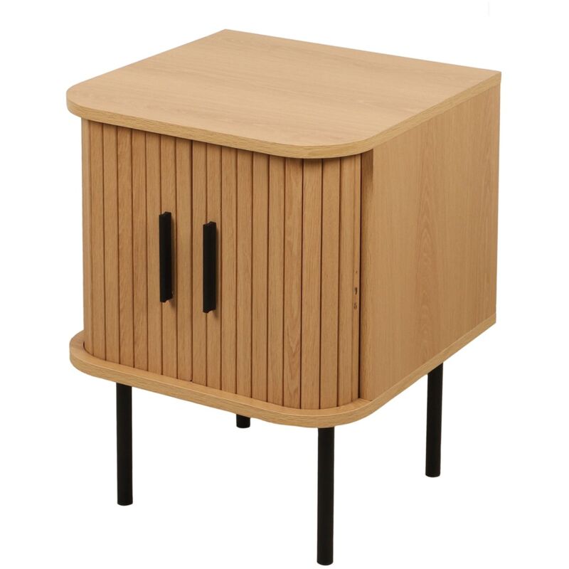 Table de chevet 2 portes effet tasseau bonnie