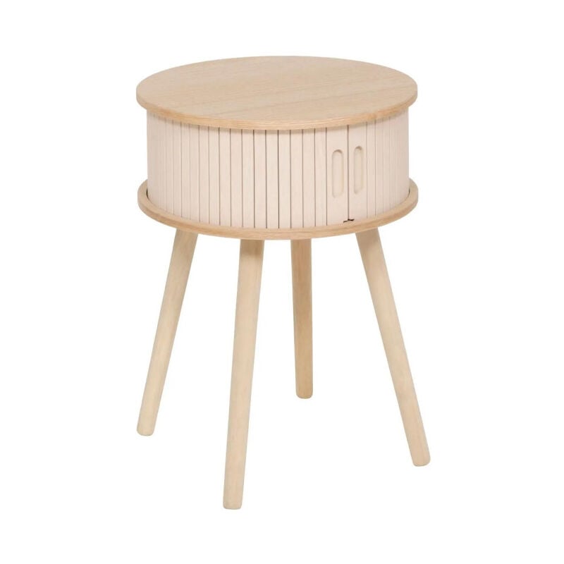 Table de Chevet 2 Portes 'Nysos' 54cm Beige