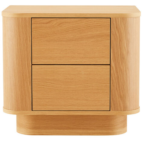 Table de chevet 2 tiroirs en bois - Bois clair - Navan