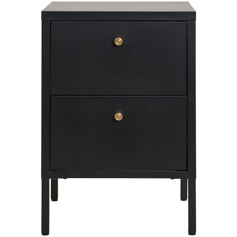 Dalby commode 2 tiroirs noir.