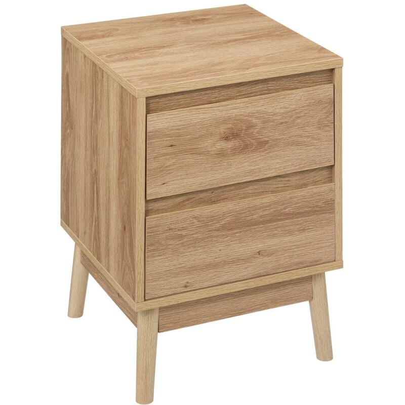 Five Simply Smart - Table de chevet 2 tiroirs Liam en bois