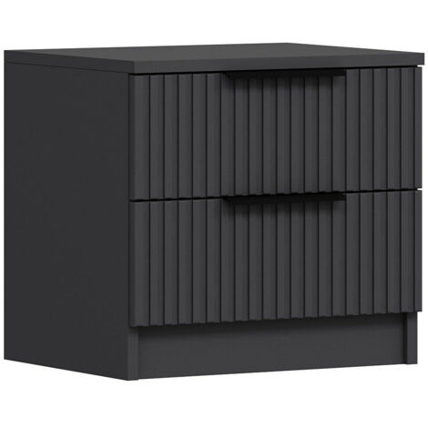 Table de chevet 2 tiroirs Thoosa Anthracite