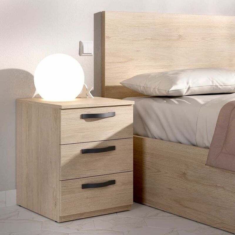 Table de chevet en chêne naturel Vasa Naturel 40,4 x 53,1 x 44,7 cm - Naturel