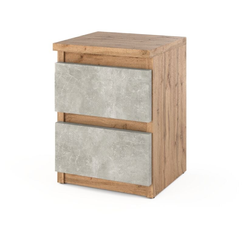 Table de chevet 30 CM 2S chêne Wotan béton Table de chevet Nakastlik chambre