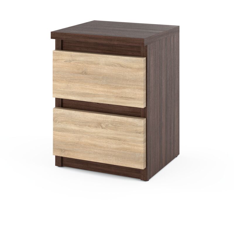 Table de chevet 30 CM chêne wengé Sonoma 2S table de chevet pour chambre Nakastlik