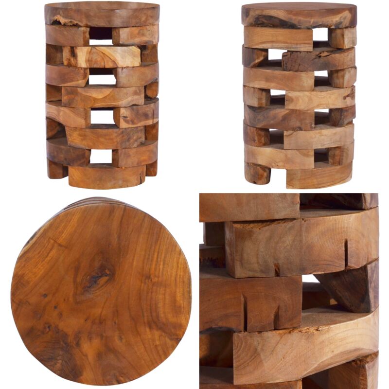 Table de chevet 30x30x45 cm Bois de teck massif - Table De Chevet - Meubles Vintage - Table En Bois - Table Basse - Table D'appoint - Home & Living